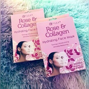 Clear Beauty Rose & Collagen Sheet Masks (5/box) X2